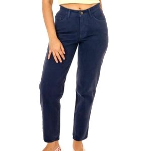 Los Angeles Apparel Poly Cotton Twill Pants. 26" waist 30"length. New Navy blue